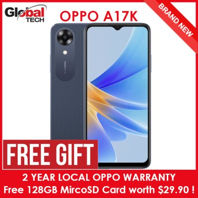 OPPO A17K 64GB/IPX4防水/5000mAh长效电池/侧面指纹解锁/2年本地保修（免费128GB Micro SD卡）